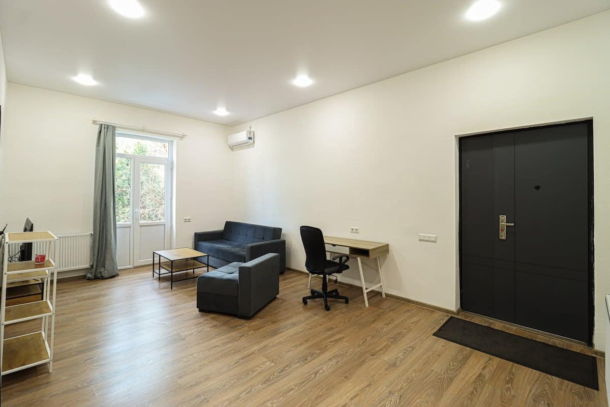 Living room is expertly designed to maximize both space and functionality