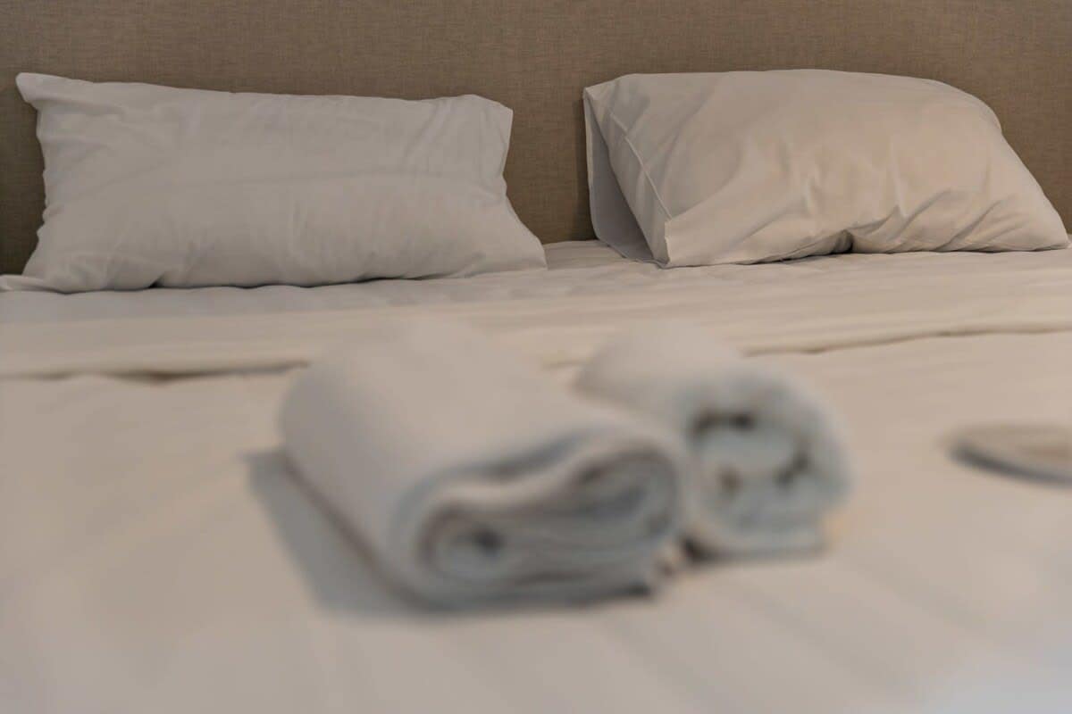Professionally cleaned and neatly arranged, the soft linens add a touch of luxury to the sleeping experience, making your stay even more enjoyable