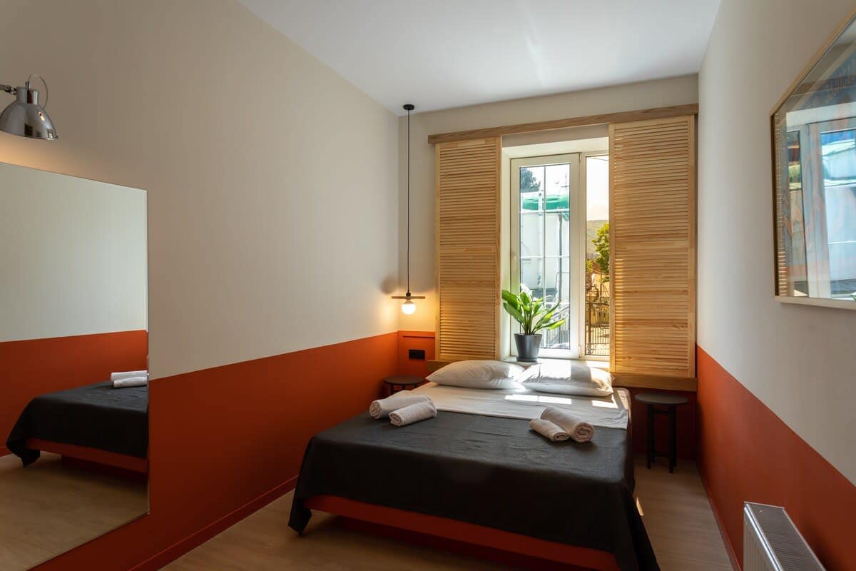 Well-placed mirrors reflect the natural light