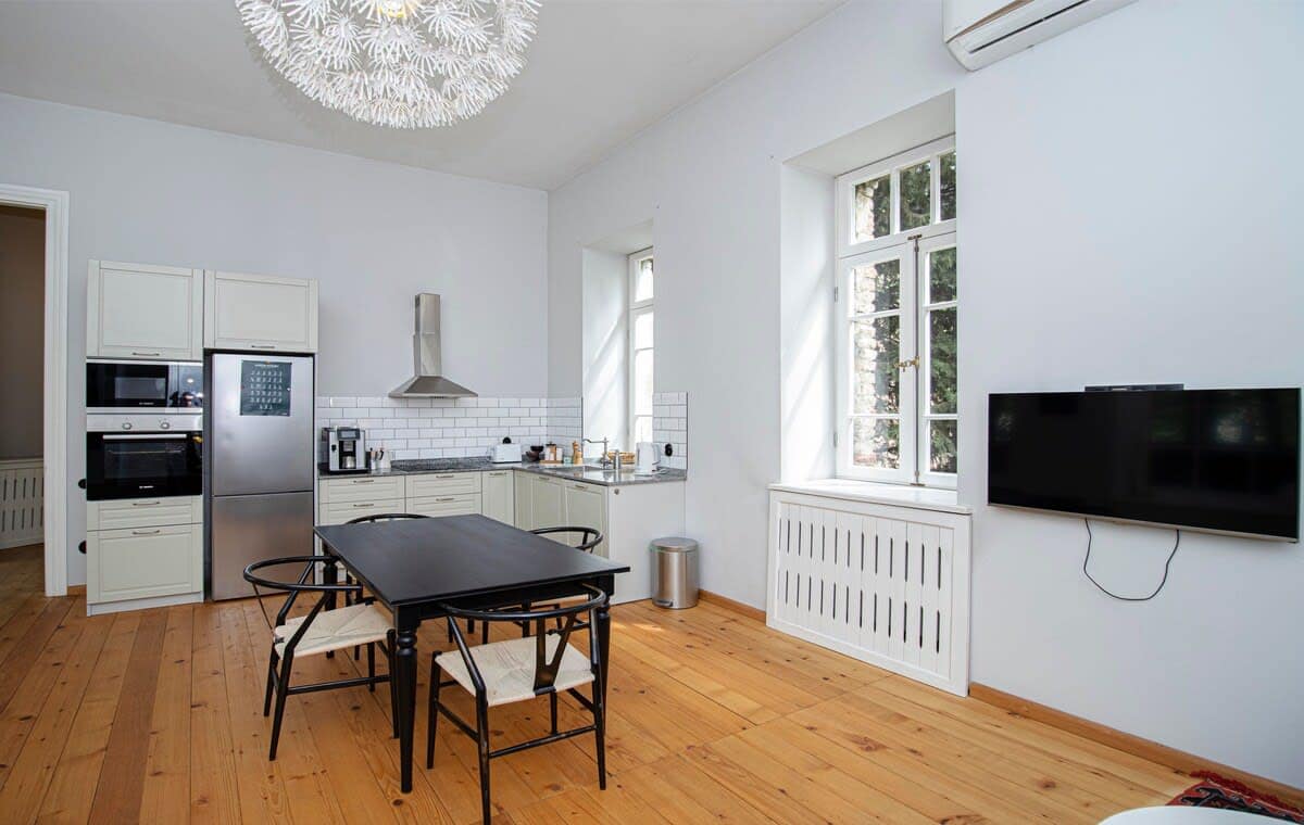 Well-arranged living room with a functional design