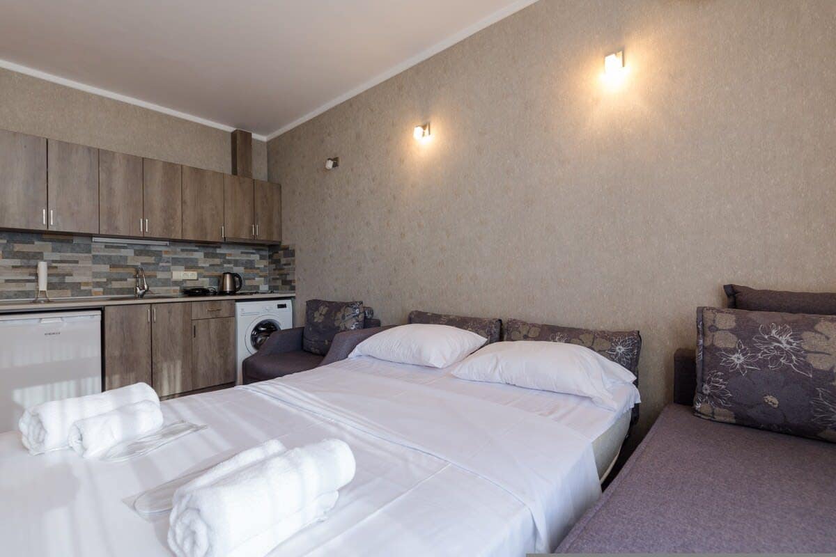 Seaside Studio Apartment Balcony in Batumi