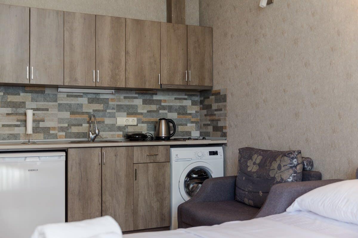 Its seamless integration with the living space makes it a welcoming and practical addition
