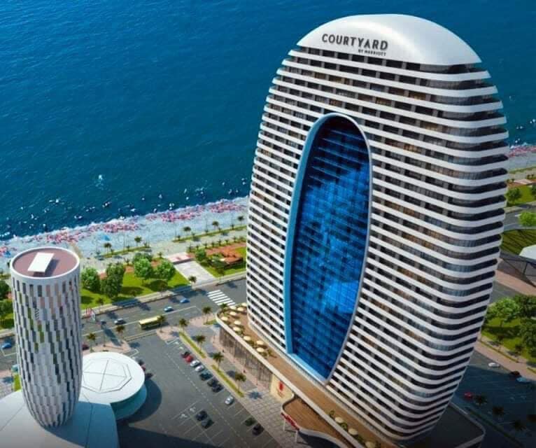 Apartment is set within a modern architectural masterpiece, combining sleek design with practical comfort