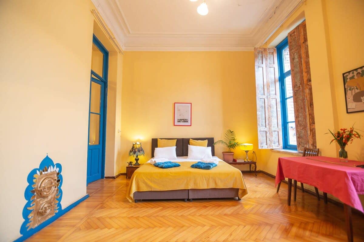 Plush and inviting double bed ensures a restful night’s sleep