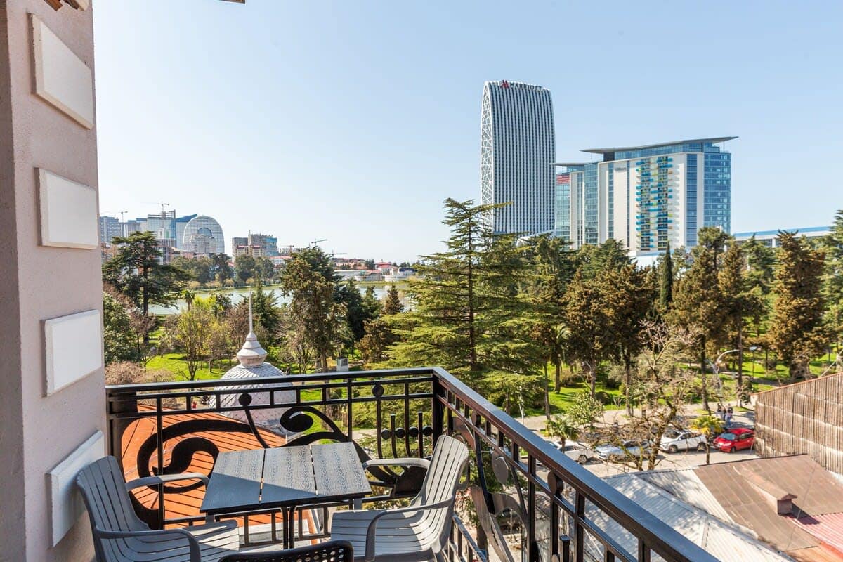 Whether you're enjoying the view from a balcony or a large window, the city’s beauty is always in sight