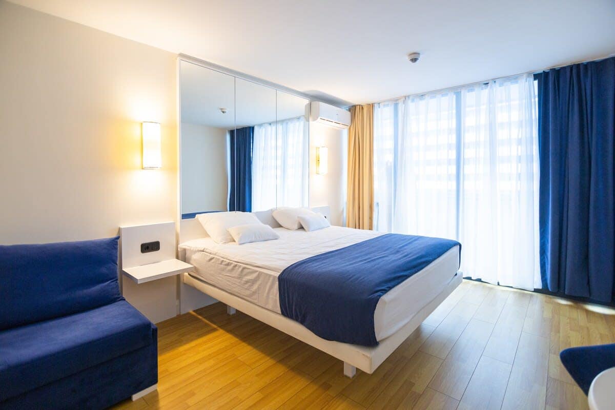 Professionally cleaned and neatly arranged, the soft linens add a touch of luxury to the sleeping experience, making your stay even more enjoyable