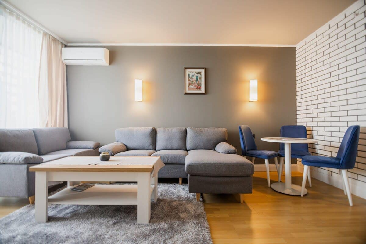 Dining area is thoughtfully arranged, offering a cozy setting for meals or casual conversations