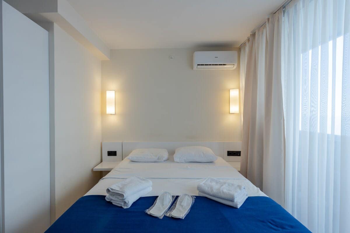 Plush and inviting double bed ensures a restful night’s sleep