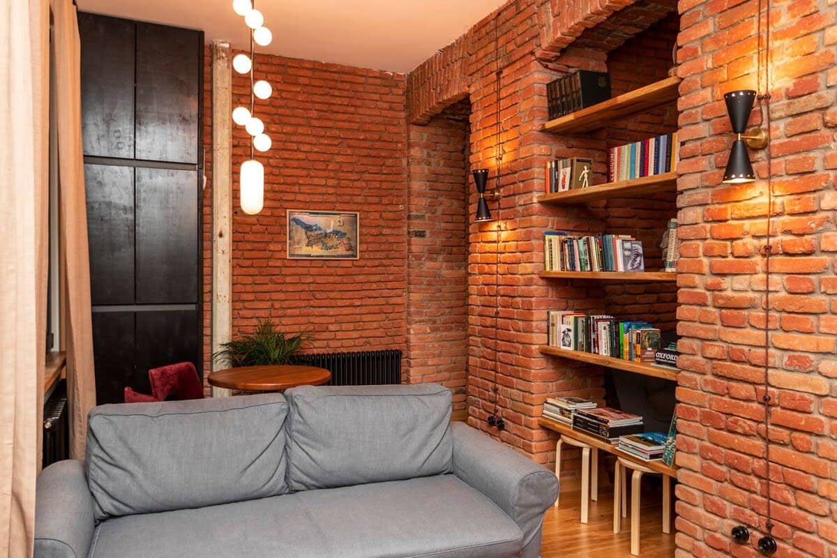 Sofa bed is perfect for lounging during the day and can easily transform into a cozy sleeping area