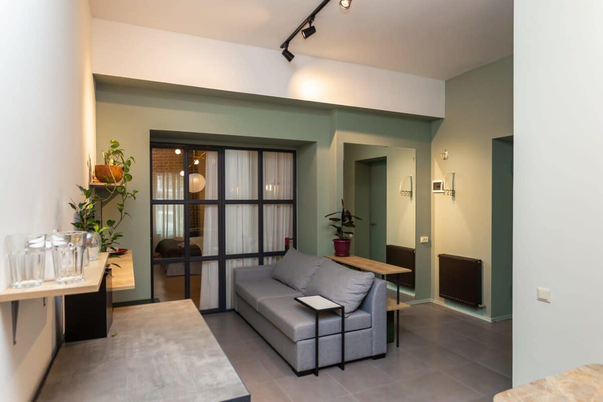 Living room is designed to offer both comfort and sophistication