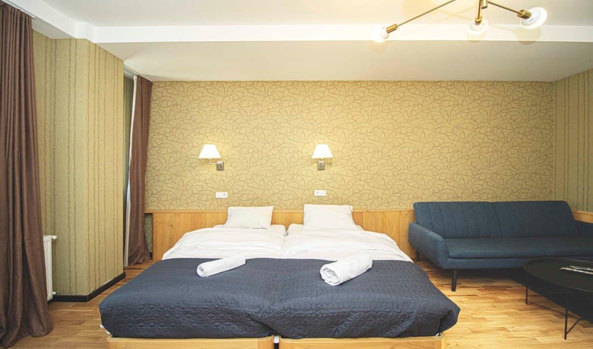 Enjoy a restful night's sleep in a comfortable and inviting bed
