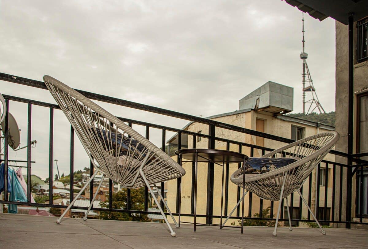 Step onto the private balcony and take in the stunning panoramic view