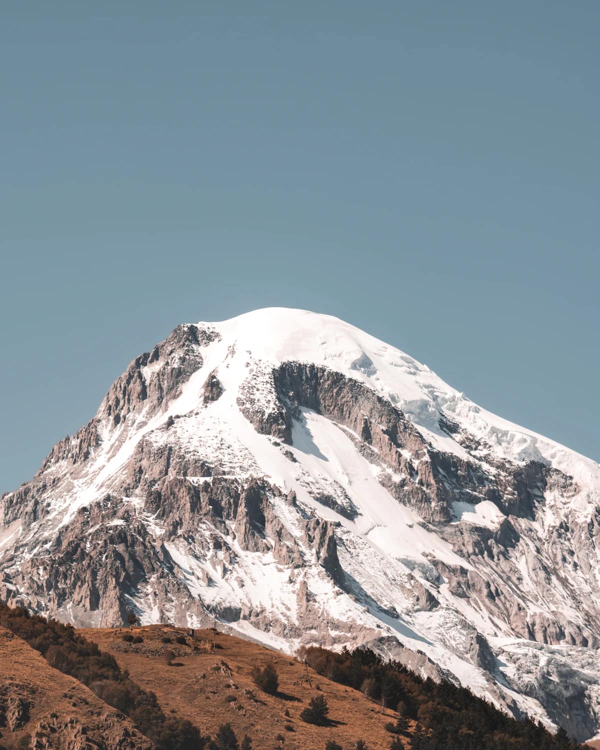 The Caucasus ridge above Stepantsminda