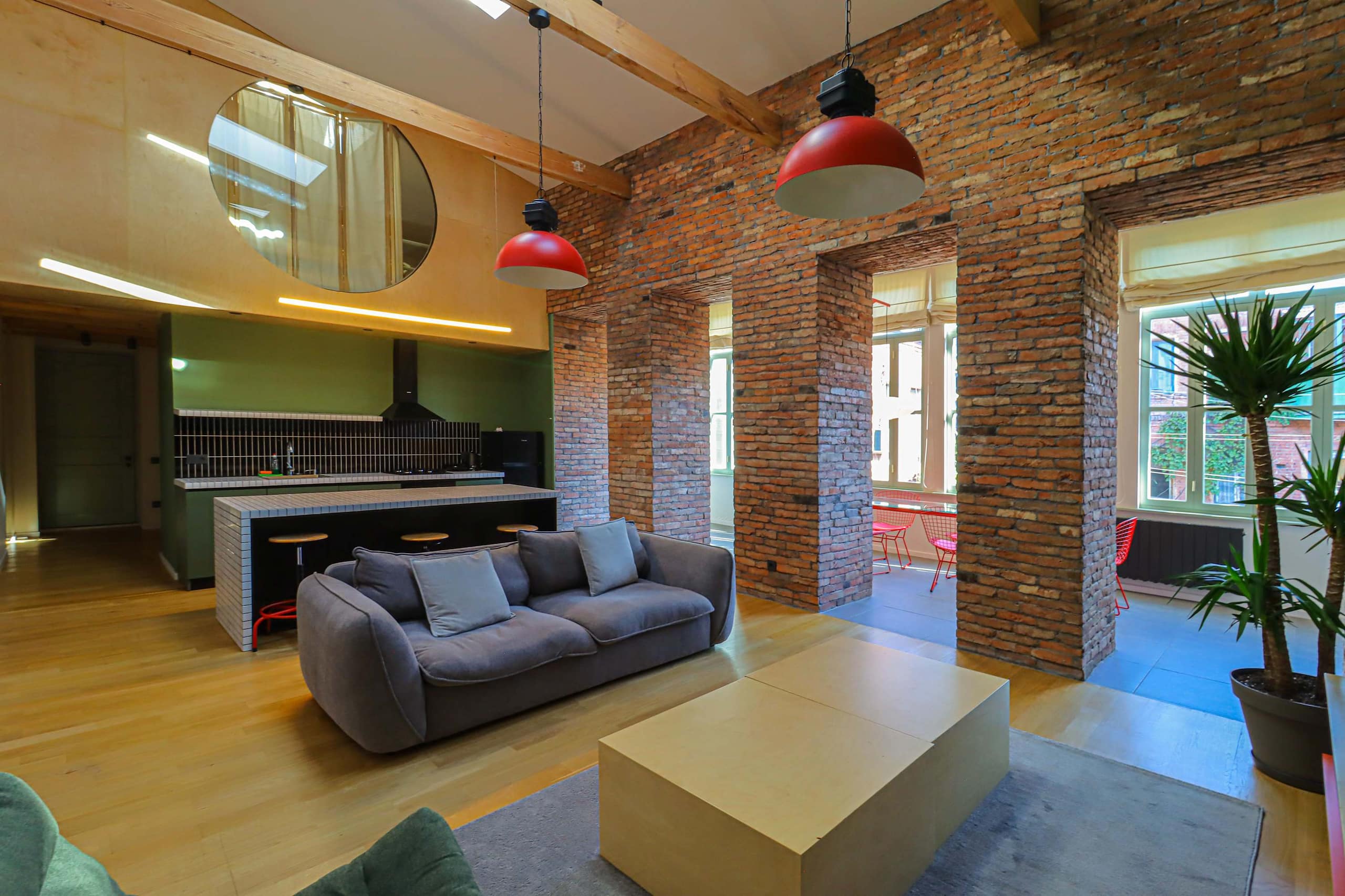 Unique Designer Loft w/ Mezzanine Bedroom in Chugureti